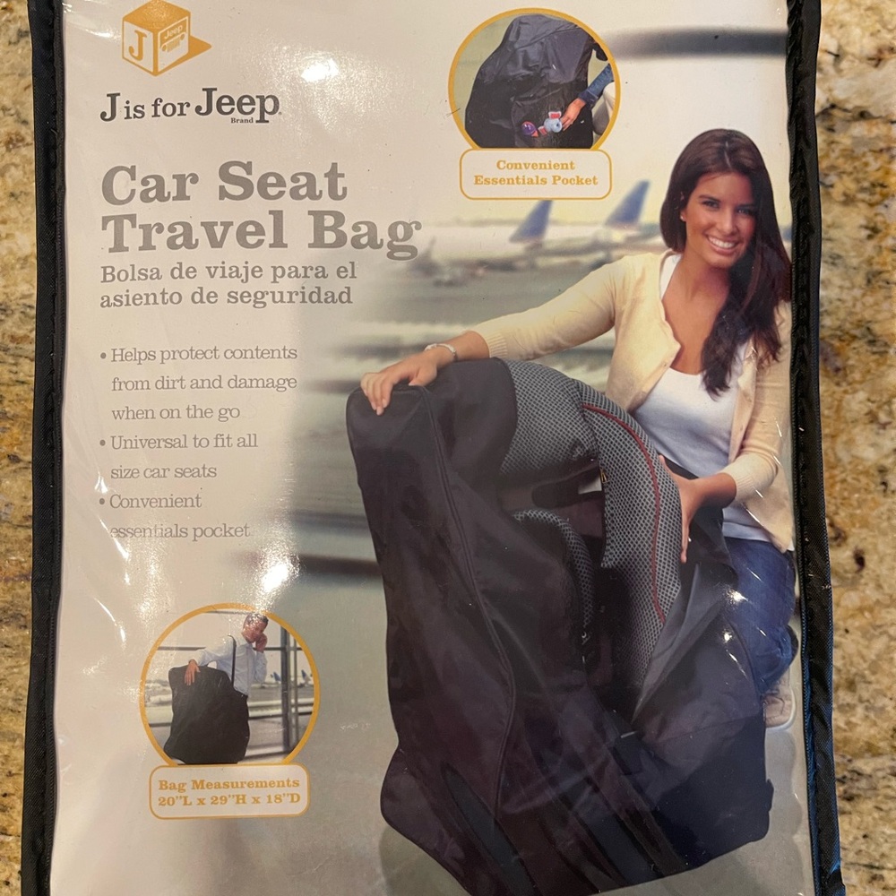 NWT Jeep Black Car Seat Travel Bag